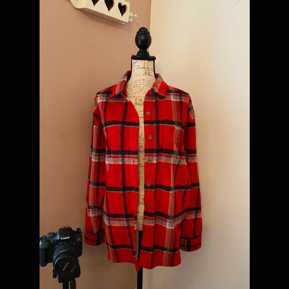 Autumn Warm Plaid Red Croft & Barrow Sports Flannel